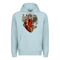 Blue Mist Flower anatomical heart Premium Hoodie - RanaPortraitStore