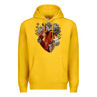 Lemon Flower anatomical heart Premium Hoodie - RanaPortraitStore