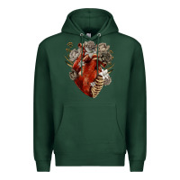 Sports Green Flower anatomical heart Premium Hoodie - RanaPortraitStore