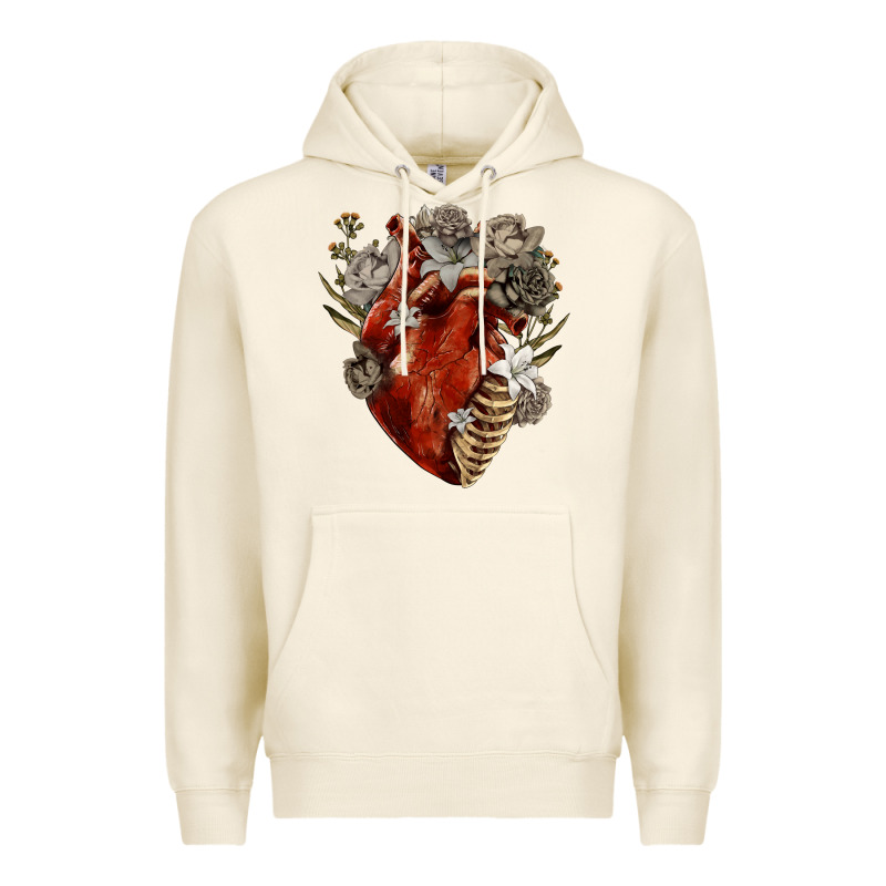 Flower Anatomical Heart Premium Hoodie by RanaPortraitStore | Teevron