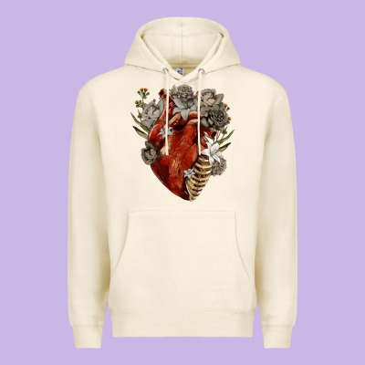 Flower Anatomical Heart Premium Hoodie Designed By Ranaportraitstore