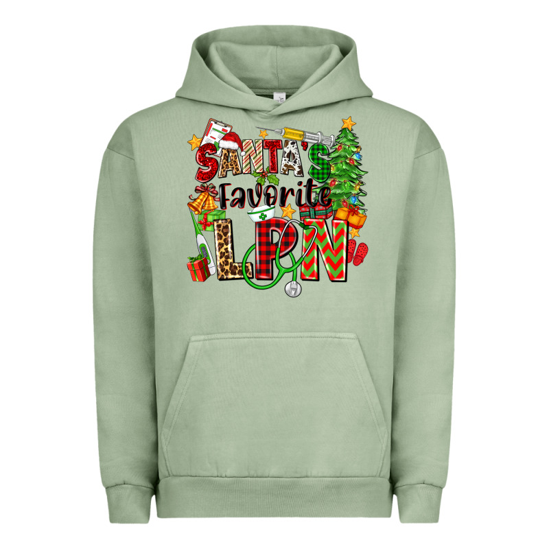Santa's Favorite Lpn Urban Hoodie by Zillion Design Studio | Teevron
