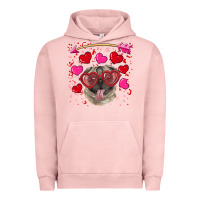 Pigment Salmon Valentine's day  pug Urban Hoodie - RanaPortraitStore