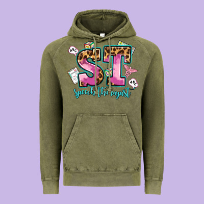 Speech Therapist Vintage Hoodie Designed By Adodesignshop