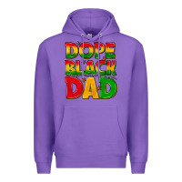 Purple dope black dad with stars Premium Hoodie - texasbilliewilder