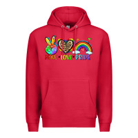 Cardinal peace love pride Premium Hoodie - Zillion Design Studio