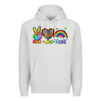 Dove Grey peace love pride Premium Hoodie - Zillion Design Studio