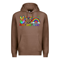 Chestnut peace love pride Premium Hoodie - Zillion Design Studio