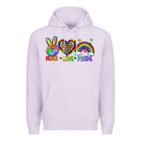 Lilac peace love pride Premium Hoodie - Zillion Design Studio