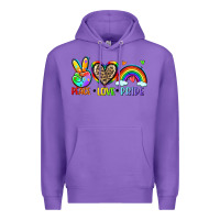 Purple peace love pride Premium Hoodie - Zillion Design Studio