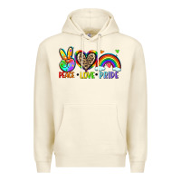 Sandshell peace love pride Premium Hoodie - Zillion Design Studio