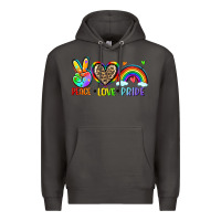 Smoke peace love pride Premium Hoodie - Zillion Design Studio