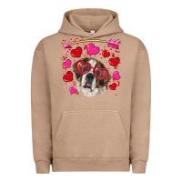 Pigment Burro valentine's day  saint bernard dog Urban Hoodie - RanaPortraitStore