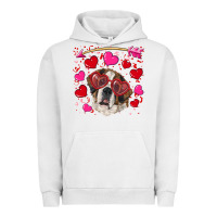 Pigment Lunar Rock valentine's day  saint bernard dog Urban Hoodie - RanaPortraitStore