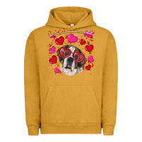 Pigment Peanut Butter valentine's day  saint bernard dog Urban Hoodie - RanaPortraitStore