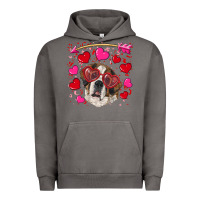 Pigment Tornado valentine's day  saint bernard dog Urban Hoodie - RanaPortraitStore