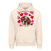 Sandshell valentine's day  saint bernard dog Urban Hoodie - RanaPortraitStore