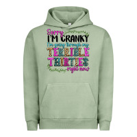 Pigment Oil Green sorry im cranky im going through my terrible thirties right now Urban Hoodie - texasbilliewilder
