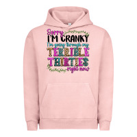 Pigment Salmon sorry im cranky im going through my terrible thirties right now Urban Hoodie - texasbilliewilder