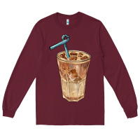 Burgundy iced latte Long Sleeve Tee - BarkalooDesign