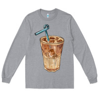 Heather Grey iced latte Long Sleeve Tee - BarkalooDesign
