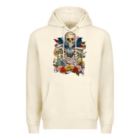 Sandshell Flower Boho Skull Skeleton Premium Hoodie - RanaPortraitStore