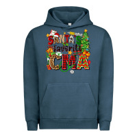 Pigment Midnight Navy santa's favorite cma Urban Hoodie - Zillion Design Studio