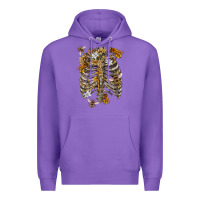 Purple Flower rib cage bees Premium Hoodie - RanaPortraitStore