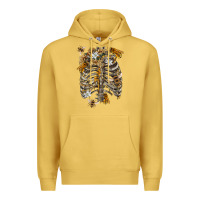 Antique Gold Flower rib cage bees Premium Hoodie - RanaPortraitStore