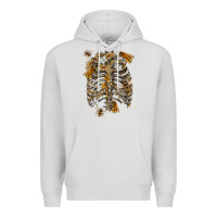 Dove Grey Flower rib cage bees Premium Hoodie - RanaPortraitStore