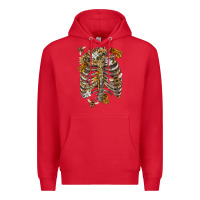 Red Flower rib cage bees Premium Hoodie - RanaPortraitStore