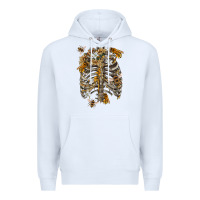 White Flower rib cage bees Premium Hoodie - RanaPortraitStore