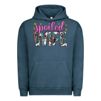 Pigment Midnight Navy spoiled wife Urban Hoodie - texasbilliewilder