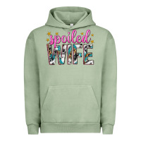 Pigment Oil Green spoiled wife Urban Hoodie - texasbilliewilder