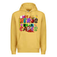 Antique Gold not all heros wear capes Premium Hoodie - Zillion Design Studio