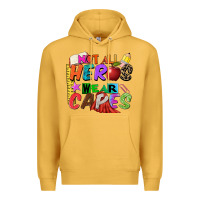 Mustard not all heros wear capes Premium Hoodie - Zillion Design Studio