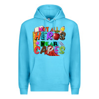 Ocean Blue not all heros wear capes Premium Hoodie - Zillion Design Studio