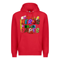 Red not all heros wear capes Premium Hoodie - Zillion Design Studio