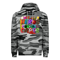 Slate Camo not all heros wear capes Premium Hoodie - Zillion Design Studio