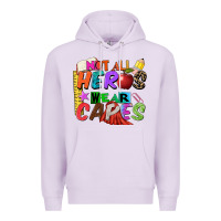 Lilac not all heros wear capes Premium Hoodie - Zillion Design Studio