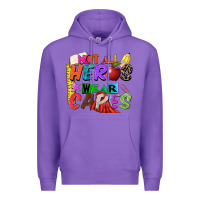 Purple not all heros wear capes Premium Hoodie - Zillion Design Studio