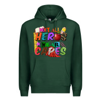 Sports Green not all heros wear capes Premium Hoodie - Zillion Design Studio