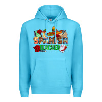 Ocean Blue spanish teacher Premium Hoodie - AdoDesignShop