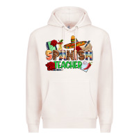 Pale Pink spanish teacher Premium Hoodie - AdoDesignShop