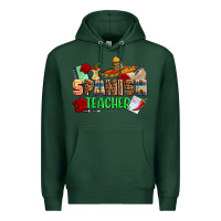 Sports Green spanish teacher Premium Hoodie - AdoDesignShop