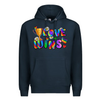 Navy love wins Premium Hoodie - Zillion Design Studio