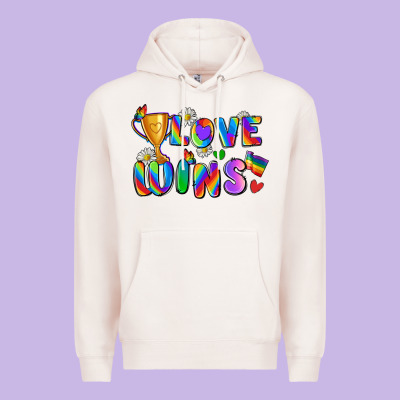 Love Wins Premium Hoodie Designed By Zillion Design Studio