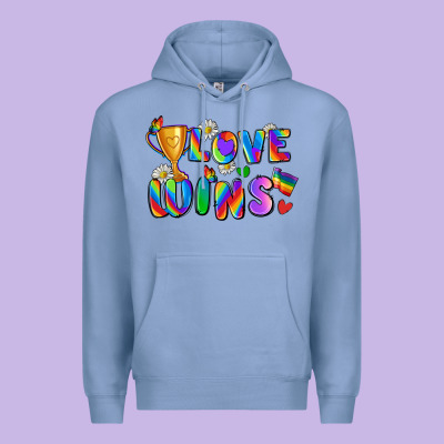Love Wins Premium Hoodie Designed By Zillion Design Studio