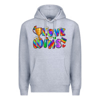Heather Grey love wins Premium Hoodie - Zillion Design Studio