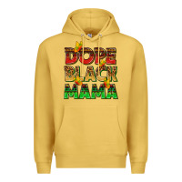 Antique Gold dope black mama with butterflies Premium Hoodie - texasbilliewilder